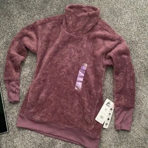 New! Fuzzy purple turtleneck sweatshirt
